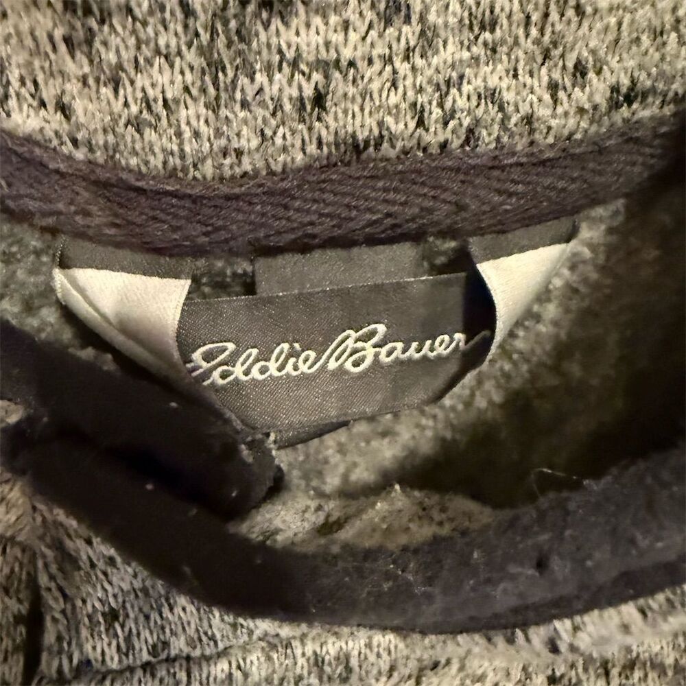 Eddie Bauer Men's Gray Fleece Mock Neck Pullover Sweater Size L - Picture 3 of 9